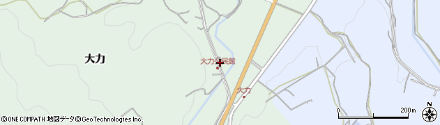 福岡県嘉麻市大力438周辺の地図