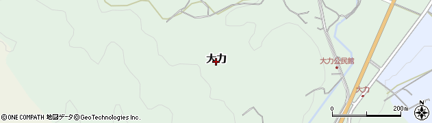 福岡県嘉麻市大力周辺の地図