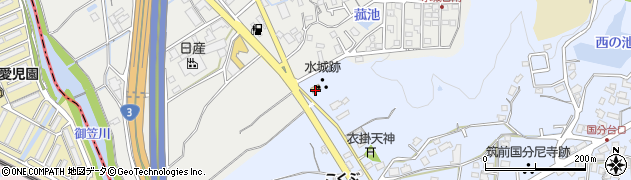水城館周辺の地図