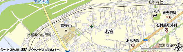 愛媛県大洲市若宮205周辺の地図