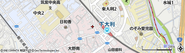 福岡銀行下大利支店 ＡＴＭ周辺の地図
