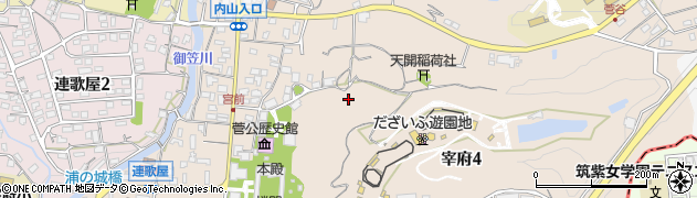 福岡県太宰府市宰府周辺の地図