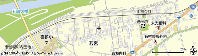 愛媛県大洲市若宮102周辺の地図