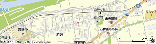 愛媛県大洲市若宮74周辺の地図