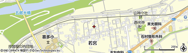 愛媛県大洲市若宮117周辺の地図
