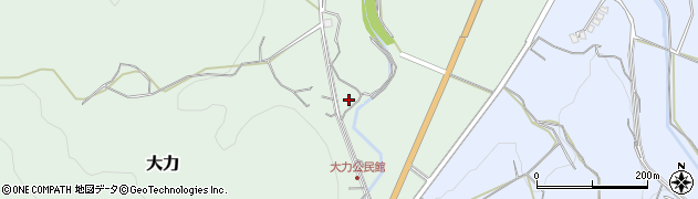 福岡県嘉麻市大力452周辺の地図