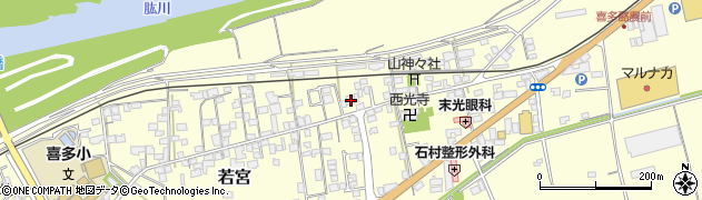 愛媛県大洲市若宮57周辺の地図