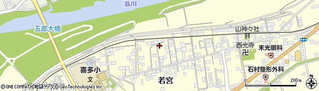 愛媛県大洲市若宮121周辺の地図