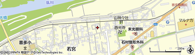 愛媛県大洲市若宮59周辺の地図