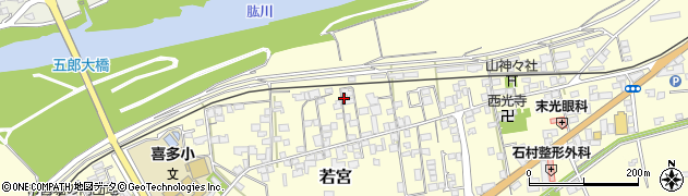 愛媛県大洲市若宮100周辺の地図