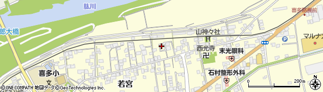 愛媛県大洲市若宮61周辺の地図
