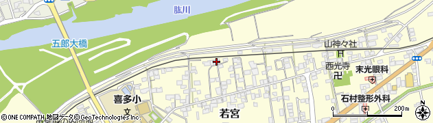 愛媛県大洲市若宮128周辺の地図