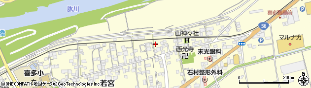 愛媛県大洲市若宮56周辺の地図