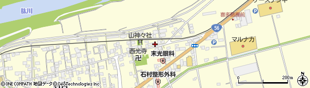 愛媛県大洲市若宮15周辺の地図