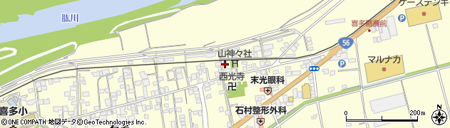 愛媛県大洲市若宮38周辺の地図