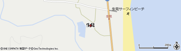 高知県東洋町（安芸郡）生見周辺の地図