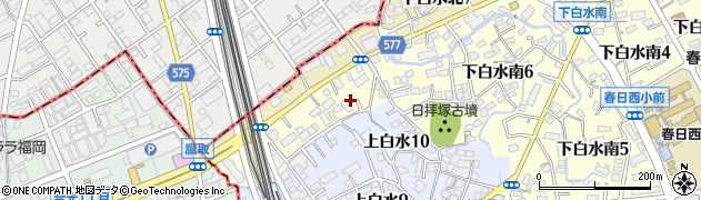 福岡県春日市下白水南7丁目周辺の地図