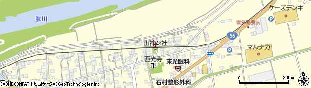 愛媛県大洲市若宮22周辺の地図