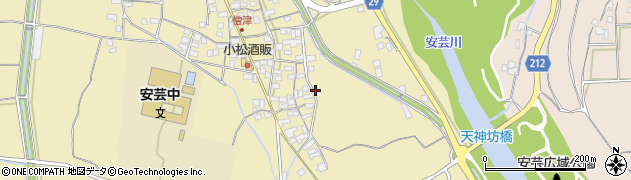 高知県安芸市僧津周辺の地図