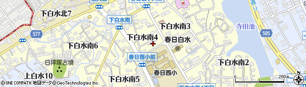 福岡県春日市下白水南周辺の地図