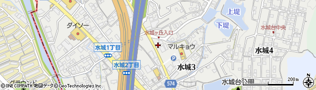 ファミリーマート太宰府水城三丁目店周辺の地図