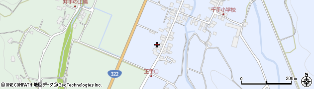 福岡県嘉麻市千手1890周辺の地図