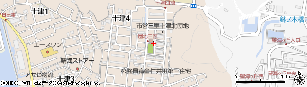 三里十津北市住公園周辺の地図