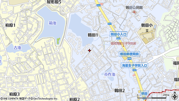 〒811-1352 福岡県福岡市南区鶴田の地図