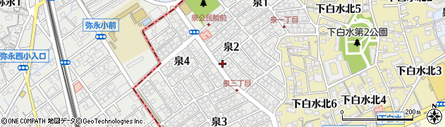 福岡県春日市泉周辺の地図