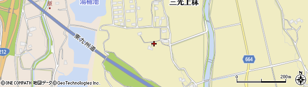 大分県中津市三光上秣1074周辺の地図