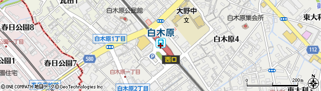 福岡県大野城市周辺の地図