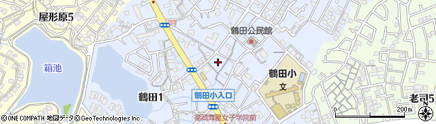 鶴田西公園周辺の地図