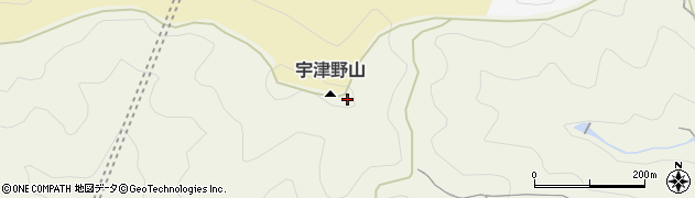 宇津野山周辺の地図