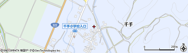 福岡県嘉麻市千手周辺の地図