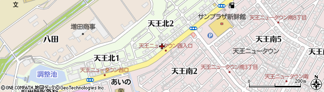 天王ニュータウン郵便局周辺の地図