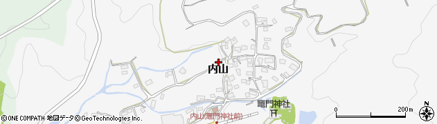福岡県太宰府市内山周辺の地図