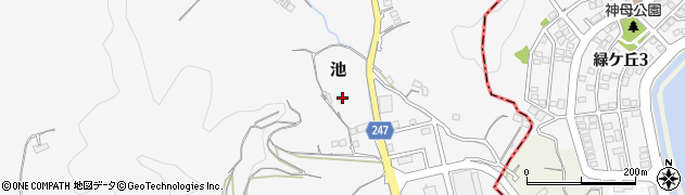 高知県高知市池周辺の地図