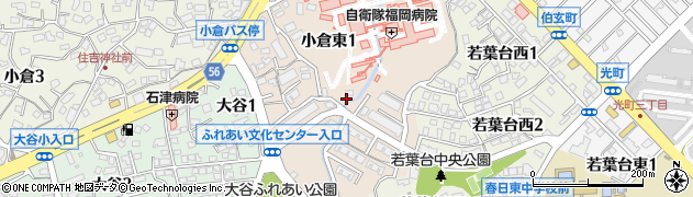 福岡県春日市小倉東周辺の地図