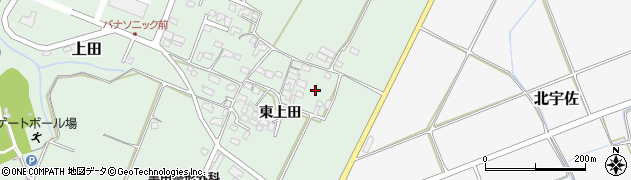 大分県宇佐市上田東上田周辺の地図