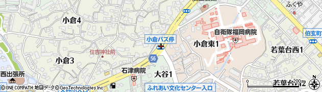 小倉バス停周辺の地図