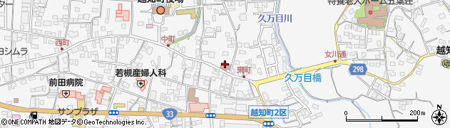 越知郵便局周辺の地図