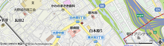 筑邦銀行大野支店周辺の地図