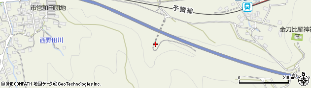 松山自動車道周辺の地図