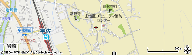 大分県宇佐市山周辺の地図