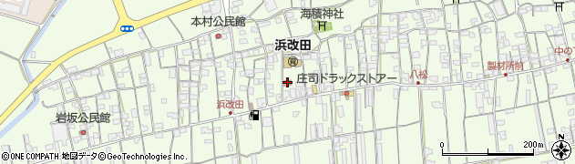 浜改田公民館周辺の地図
