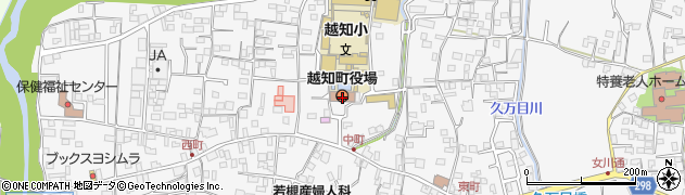 越知町役場　出納室周辺の地図