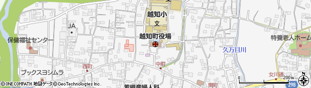 高知県高岡郡越知町周辺の地図