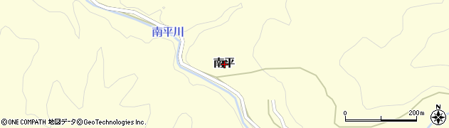 和歌山県東牟婁郡古座川町南平周辺の地図