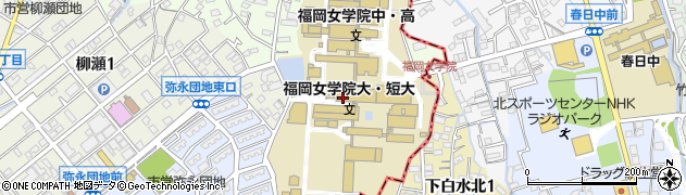 福岡女学院　ギール記念講堂周辺の地図