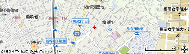 福岡県福岡市南区柳瀬周辺の地図